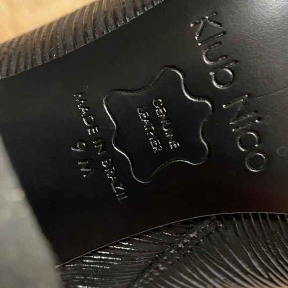 Klub Nico Black Leather Bernarda Booties size  9M - Picture 6 of 9